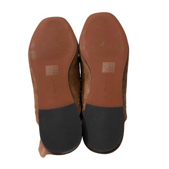 Madewell The Great Studded Tan Suede Ballet Mule Flat Womens Size 8.5 - Picture 9 of 10
